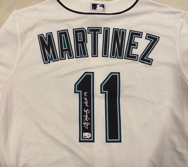 Edgar Martinez Autographed "HOF 19" White Home Replica Jersey