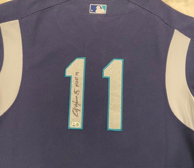 Edgar Martinez Autographed "HOF 19" Navy Mitchell & Ness Jersey