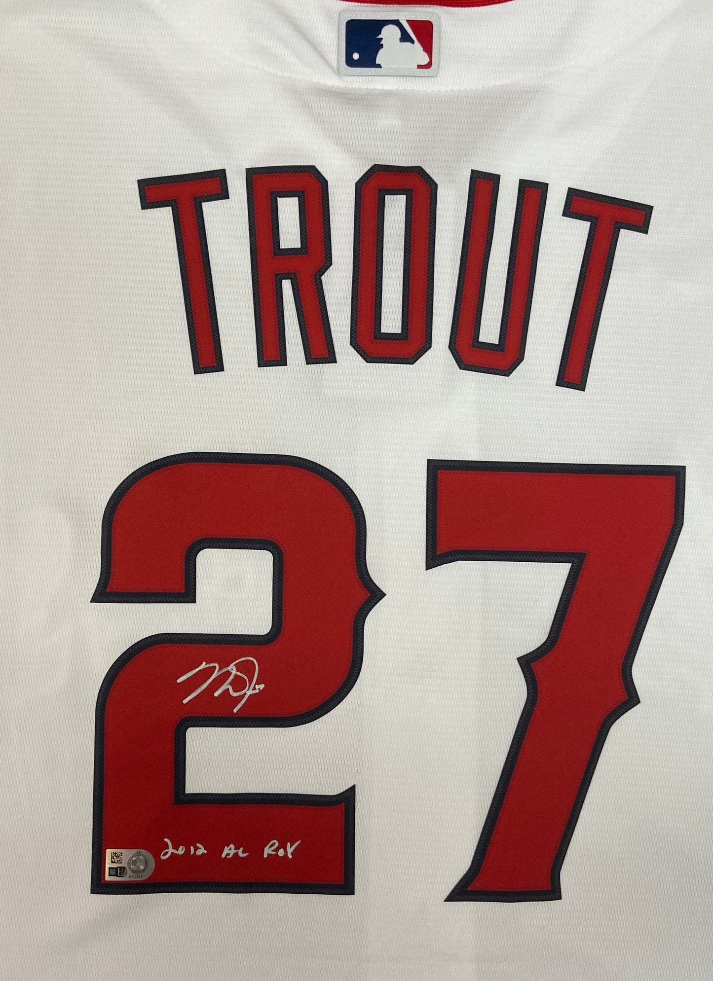 Mike Trout Autographed Angels White Replica Jersey