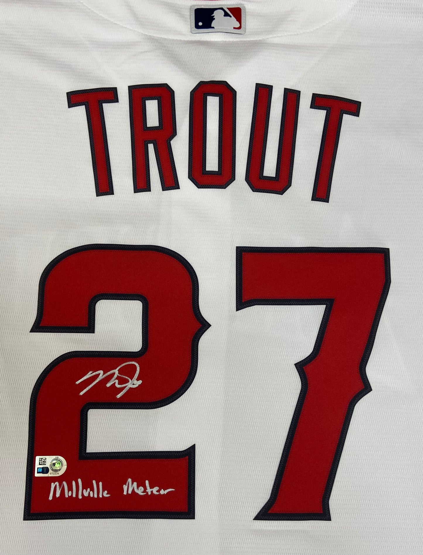 Mike Trout Autographed Angels White Replica Jersey