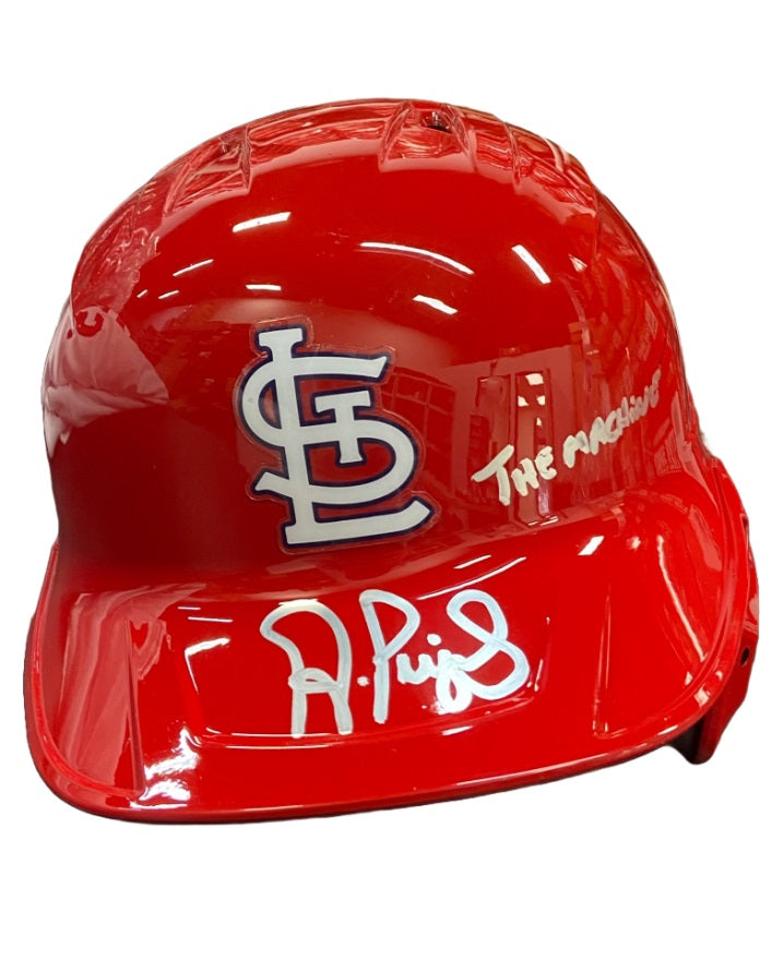 Albert Pujols Autographed "The Machine" Cardinals Batting Helmet