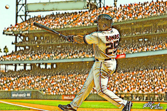 Barry Bonds Artwork - 1 of 25 Framed