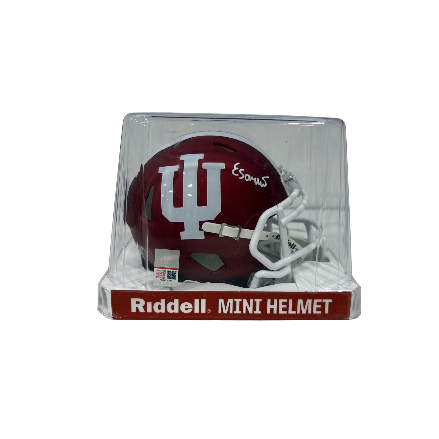 Elijah Sarrat Autographed Indiana Mini Helmet