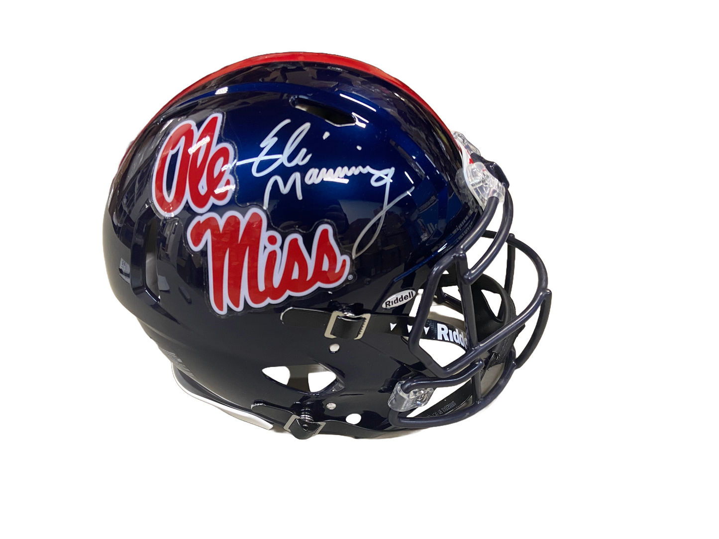 Eli Manning Autographed Ole Miss Navy Authentic Full-Size Helmet