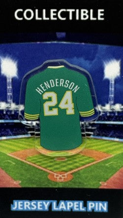 Oakland Athletics Rickey Henderson Jersey Lapel Pin