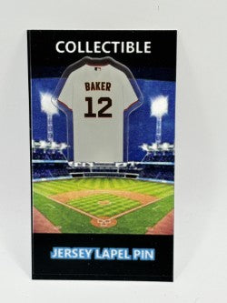 Dusty Baker acrylic Jersey Lapel Pin