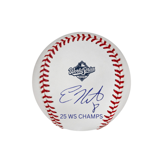 Kiké Hernandez Autographed 2025 World Series Logo Baseball - (PRESALE)