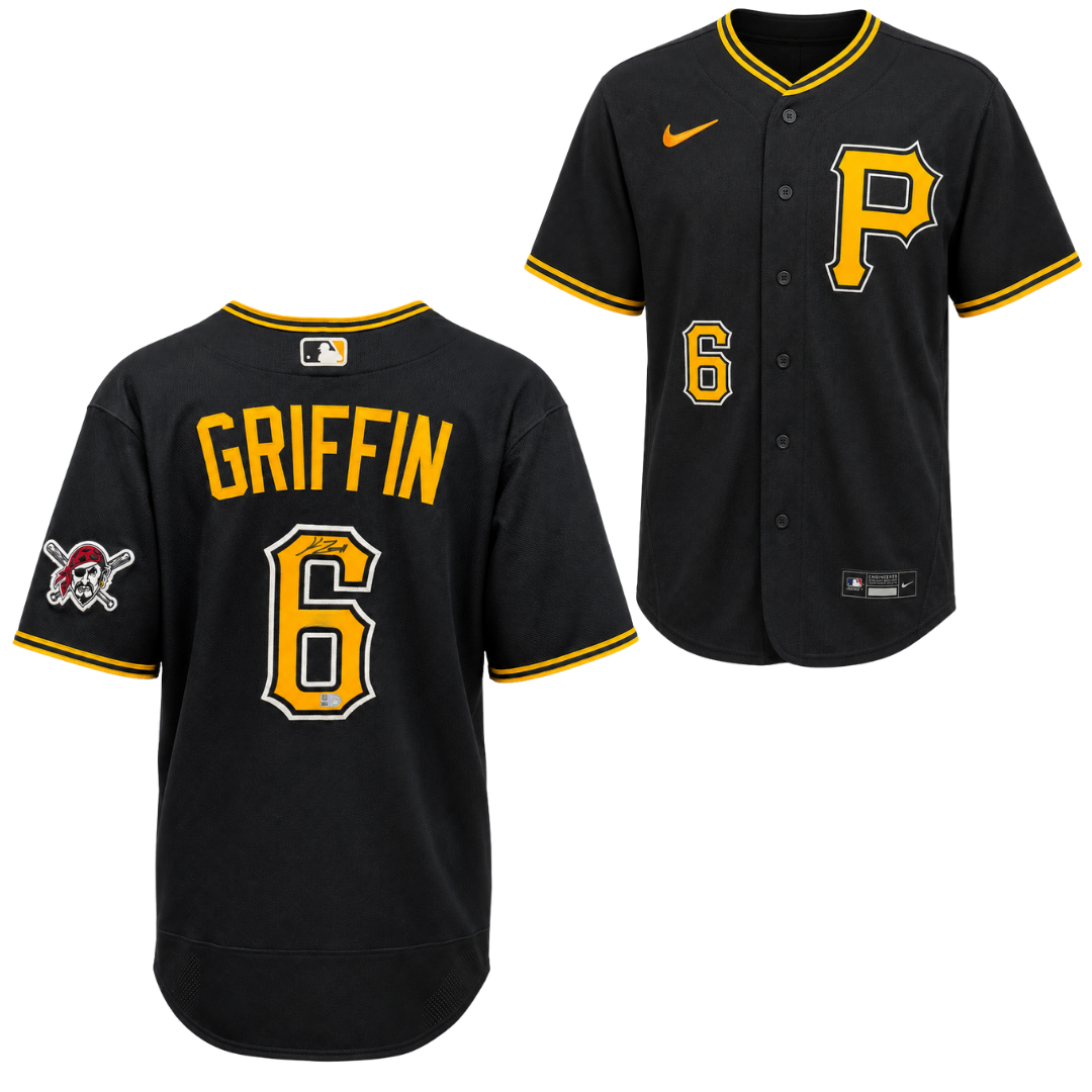 Konnor Griffin Autographed Pittsburgh Pirates Black Authentic