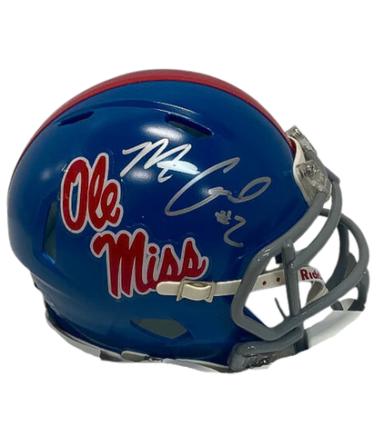 collectible miniature football helmets Matt Corral Autographed Ole Miss Speed Mini Football Helmet – Legends Memorabilia Collection