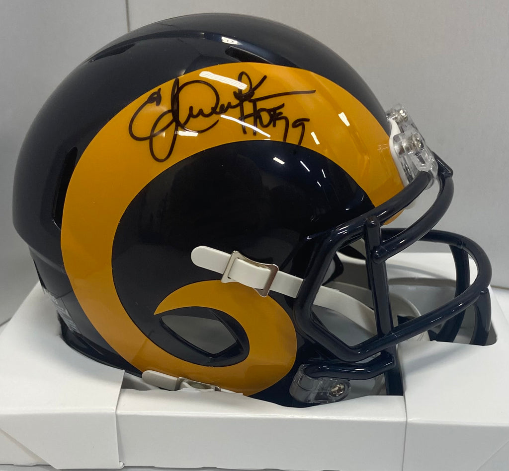 Eric Dickerson Autographed HOF 99 Rams Mini Football Helmet