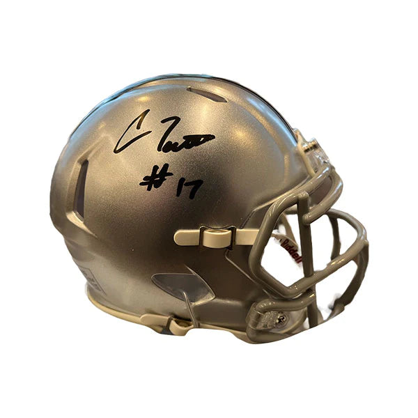 certified football helmets Legends Ohio State Buckeyes Carnell Tate Autographed Silver Mini Helmet