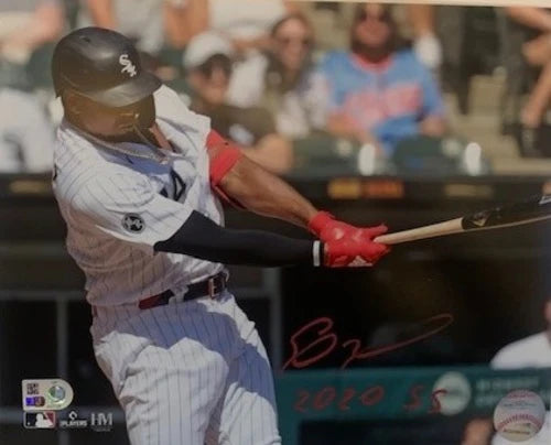 Eloy Jimenez Autographed "2020 SS" 8x10 - Up Close Swinging