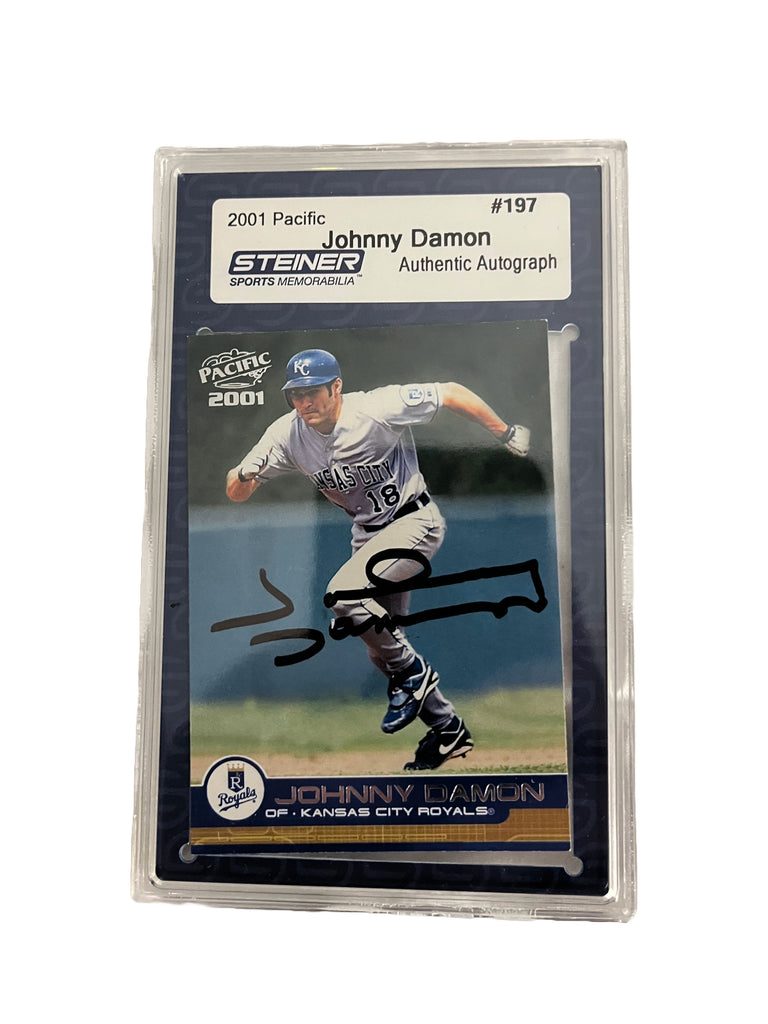 Johnny Damon 2001 Pacific Autographed Baseball Card - Player's Closet