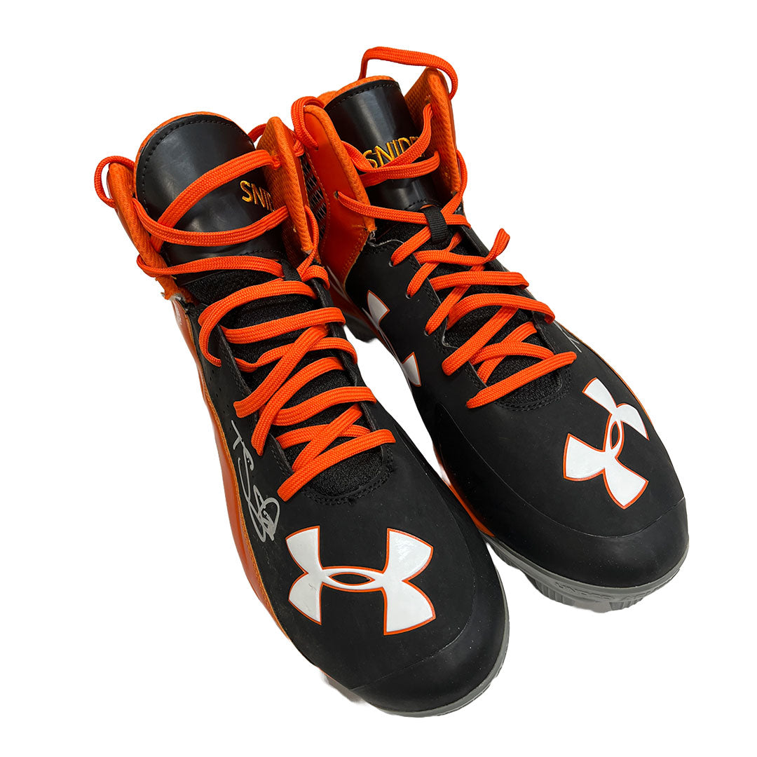 Travis Snider Autographed Game Used Cleats - Player's Closet Project