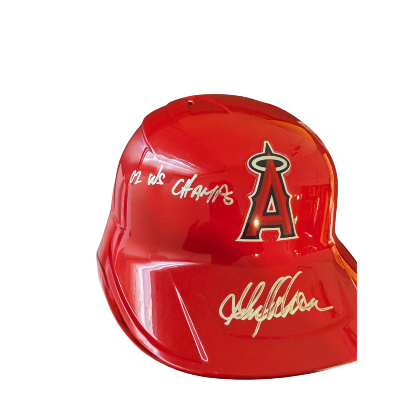 Garret Anderson Autographed "02 WS Champs" Los Angeles Angels Batting Helmet