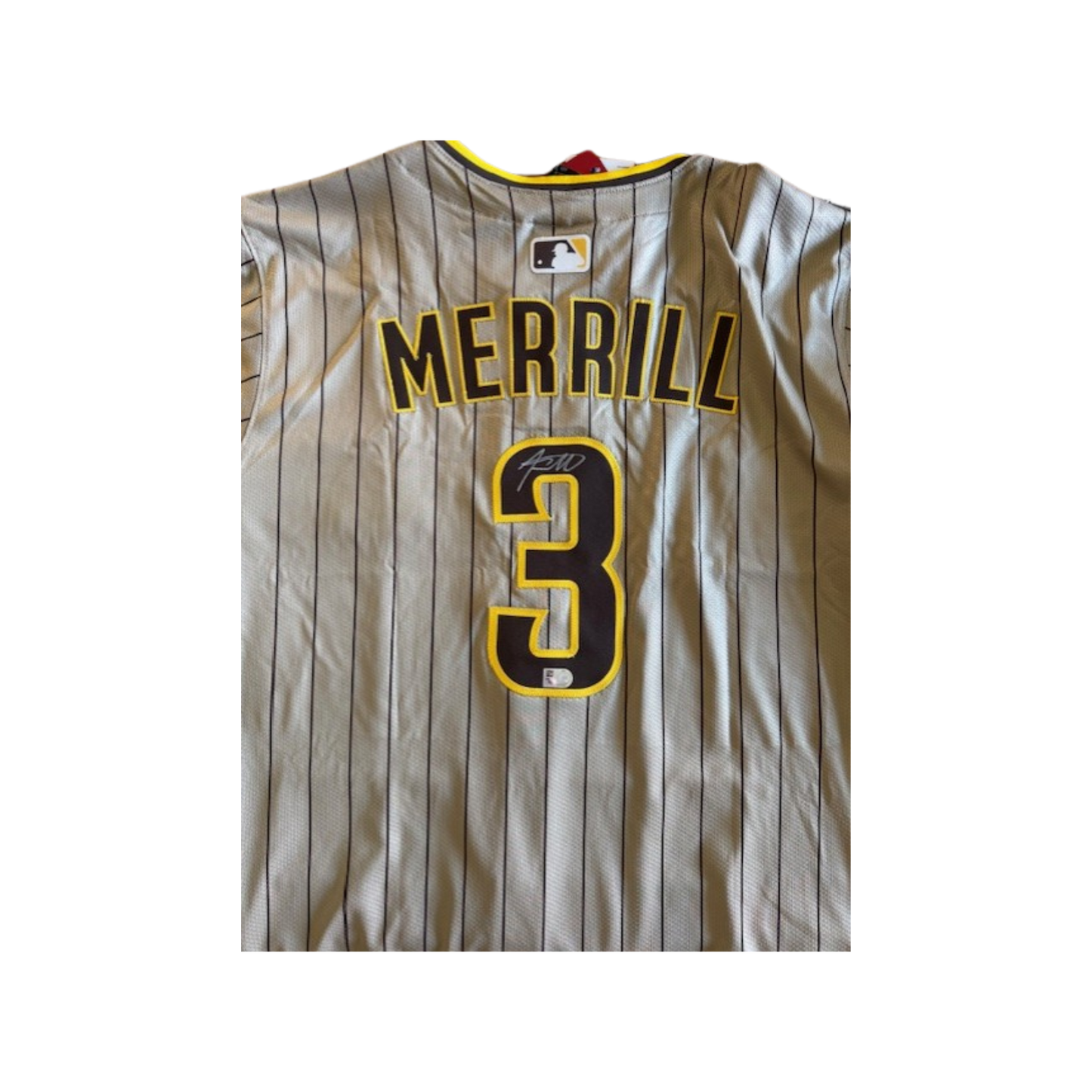 Jackson Merrill Autographed Alternate Tan San Diego Padres Authentic Jersey