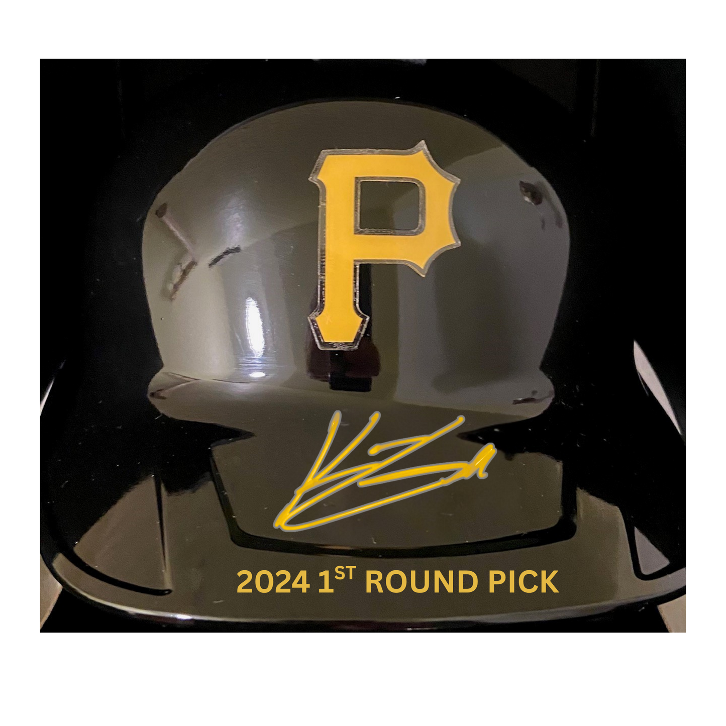 Konnor Griffin Autographed "2024 1ST ROUND PICK" Pirates Batting Helmet - (PRESALE)