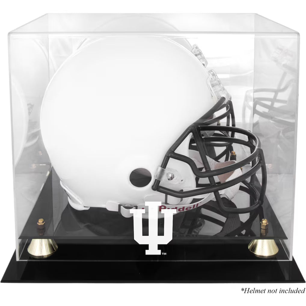 Indiana Hoosiers Golden Classic Logo Helmet Display Case with Mirrored Back