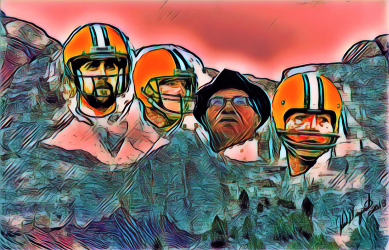 Green Bay Packers Mt. Packermore 12x18 Framed Lithograph - 1 of 50