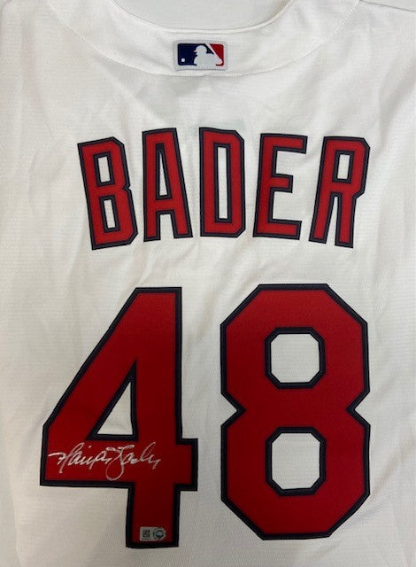 St. Louis Harrison Bader Nike White Home Replica Player Jersey