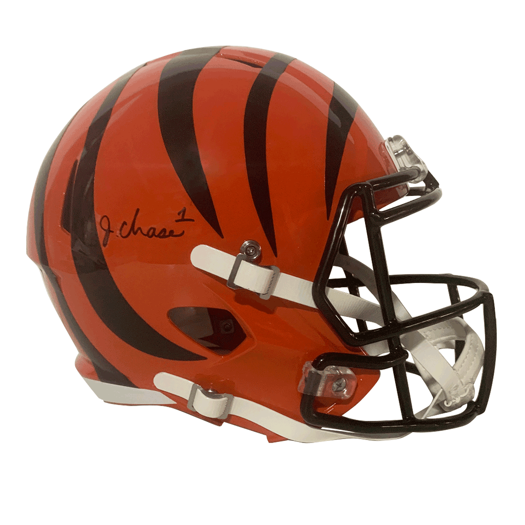 Ja'Marr Chase Autographed Bengals Full-Size Replica Football Helmet