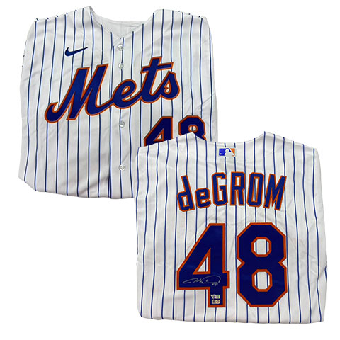 Jacob deGrom Autographed Mets Replica Home Jersey