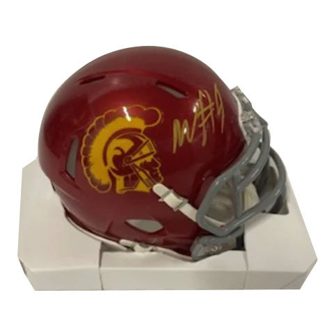 Mario Williams Autographed USC Trojans Red Speed Mini Helmet