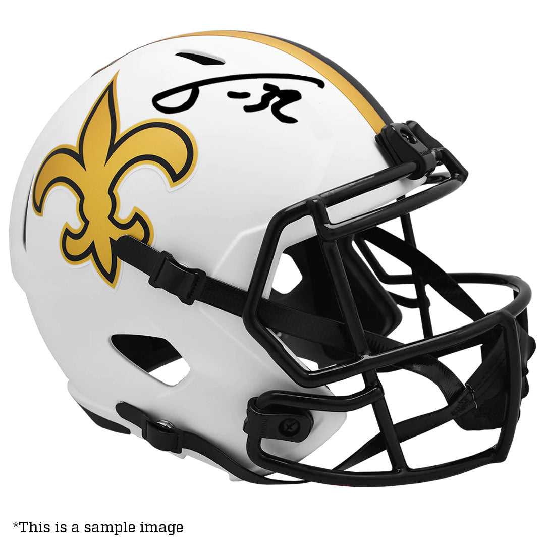 Tyrann Mathieu Autographed Saints Lunar White Replica Full Size Helmet