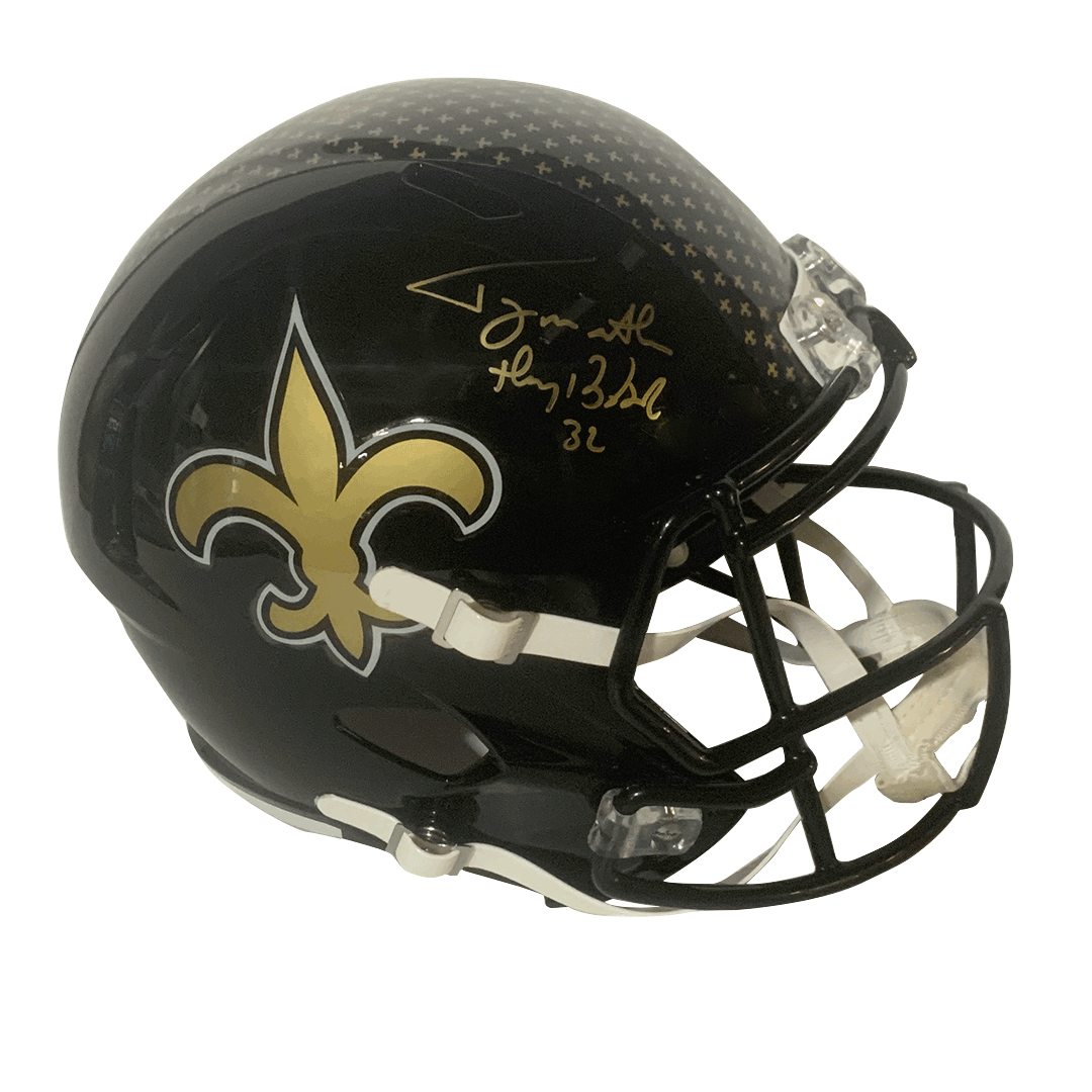 badger football replica helmet Tyrann Mathieu Autographed "Honey Badger" Saints On Field Alternate Fu – Legends Memorabilia Collection