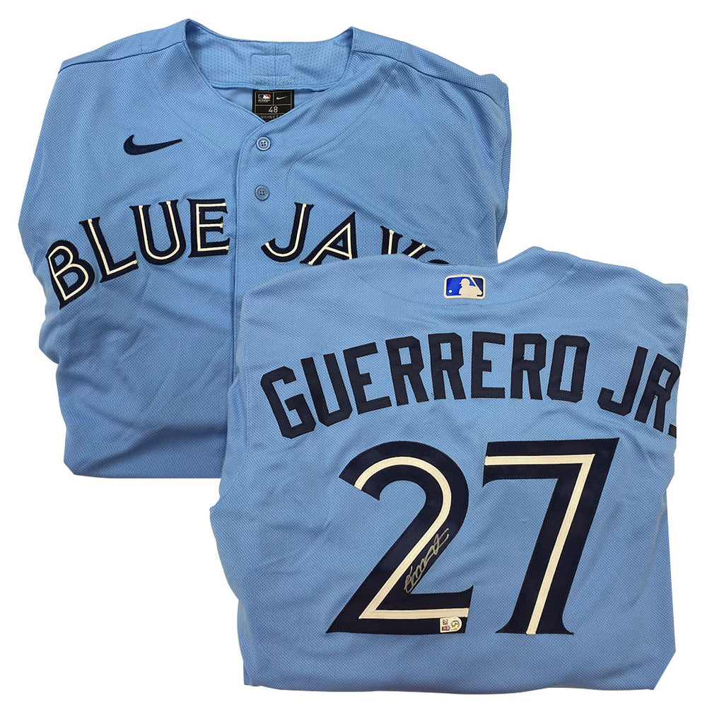 Vladimir Guerrero Jr. Signed Blue Custom Baseball Jersey BAS