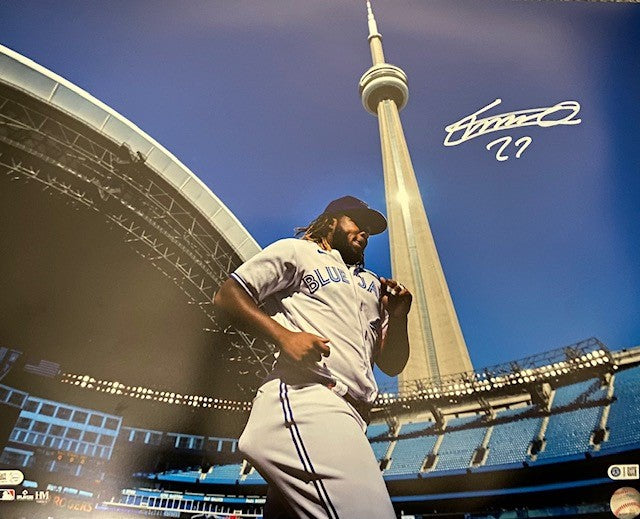 Vladimir Guerrero Jr. Autographed 16x20 - Running Off Field