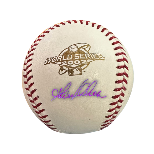 Garret Anderson Autographed 2002 WS Logo Baseball - (PRESALE)