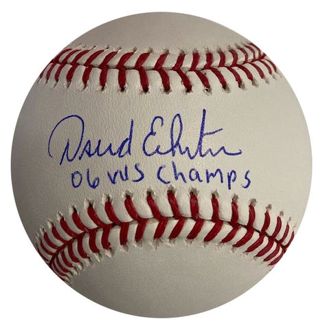 David Eckstein Autographed "06 WS Champs" Baseball