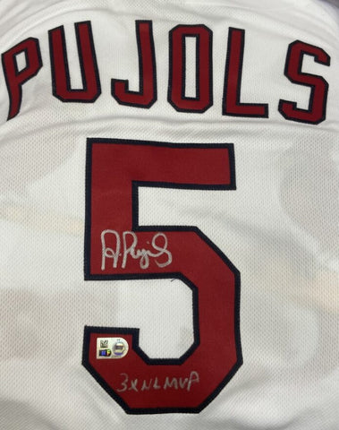 Albert Pujols Autographed "3x NL MVP" Cardinals Authentic Jersey