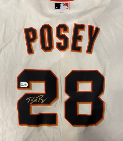 Buster Posey Autographed 12 NL MVP Giants Orange Replica Jersey