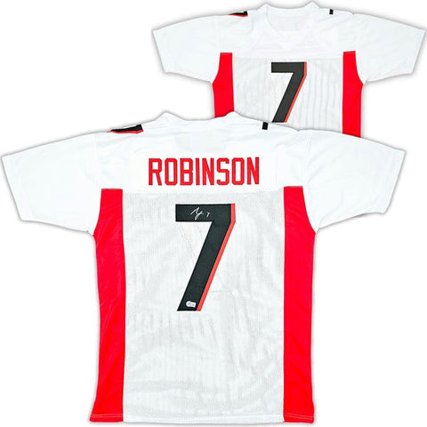 Bijan Robinson Autographed White Custom Jersey