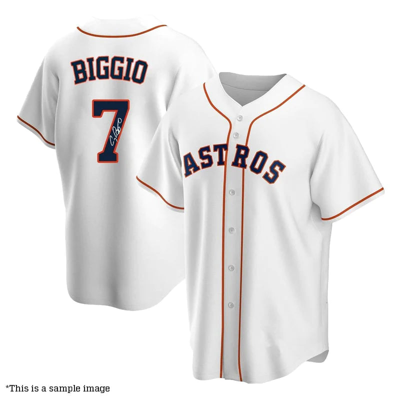 Craig Biggio Autographed Astros Home Replica Jersey