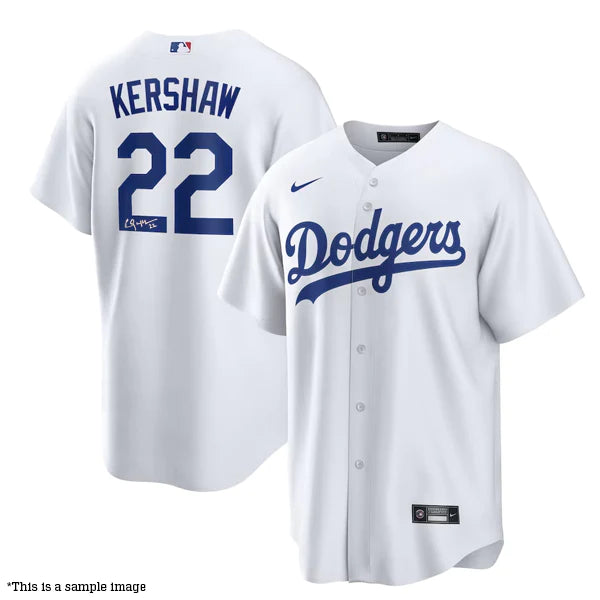 Clayton kershaw autographed jersey sales