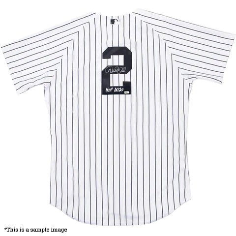 Derek Jeter Autographed Authentic New York Yankees Pinstripe Jersey with "HOF 2020" Inscription