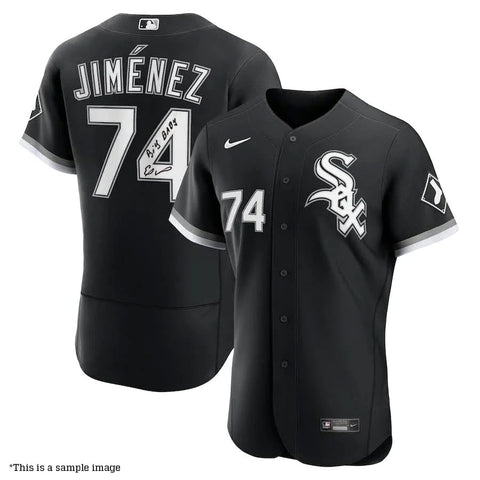 Eloy Jimenez Autographed Chicago White Sox Nike Alternate Black Authentic Jersey with "Big Baby" Inscription