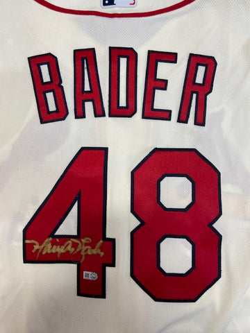 Harrison Bader Autographed Ivory Authentic Cardinals Jersey