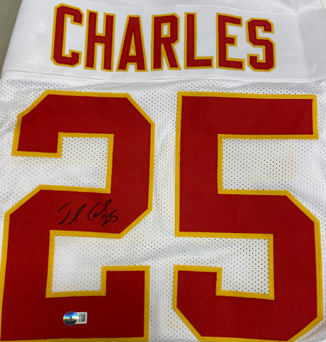 Jamaal Charles Autographed Chiefs White Custom Jersey