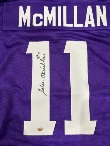 Jalen McMillan Autographed Custom Purple Jersey