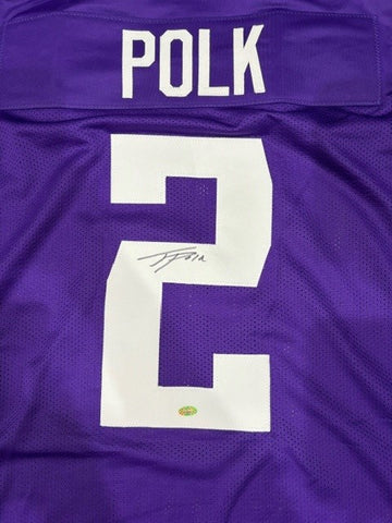 Ja'Lynn Polk Autographed Custom Purple Jersey