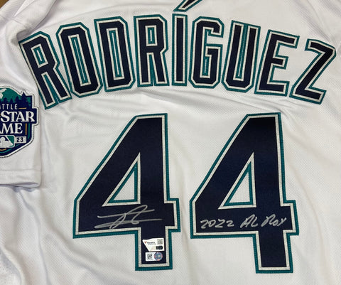 Julio Rodriguez Autographed "22 AL ROY" Mariners White Nike Authentic Jersey