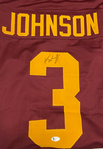 Keyshawn Johnson Autographed USC Maroon Custom Jersey