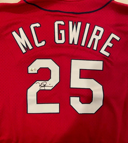 Mark McGwire Autographed Cardinals Red Mitchell & Ness Jersey