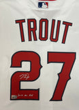 Mike Trout Autographed "2012 AL ROY" Angels White Replica Jersey