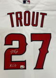 Mike Trout Autographed "KIIIIID" Angels White Replica Jersey