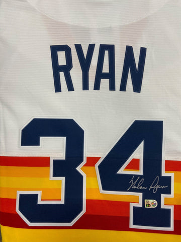 Nolan Ryan Autographed Rainbow Astros Jersey (Cooperstown Collection)
